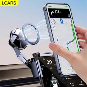 LCARS | For Tesla Model 3/Y Vehicle Screen Aluminum Alloy Car Phone Holder Magnetic 360 Rotation Adjustable Stand  Accessorie