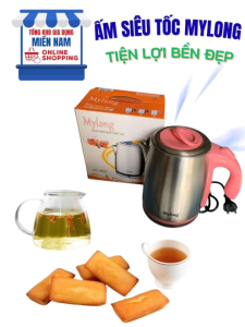 Ấm Siêu Tốc MyLong Chính Hãng 2 Lớp INOX 304 Cao Cấp Dung Tích 2.2L Công Suất 2000W - Tự Ngắt