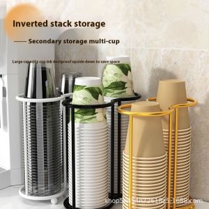 HANGDIAN  Cốc nước Giá Cốc dùng một lần Cốc vắt Máy tính để bàn lưu trữ Kệ bếp giấy ngăn để cốc ngăn để cốc