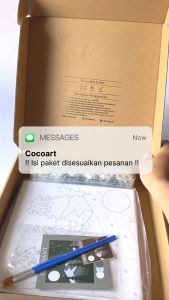 Paint By Number Kit [ Whales ] - Cocoart.id I Kanvas 20 x 20 cm