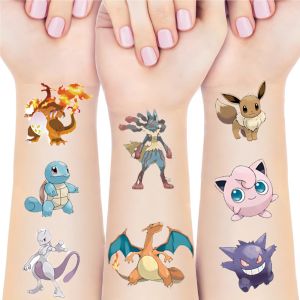 20PCS Anime Pokemon Tattoo Stickers Cute Children Cartoon Charizard Temporary Waterproof Tattoos Sticker Pack Kids Girl Gift Toy
