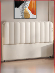 2024 New Luxury Single Buy Floor Standing Bed Headboard Soft Padded Backrest Full Solid Wood Adult Bedroom Furniture