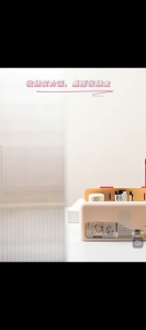 OHHDEER Rak Dinding Tanpa Tebuk Lipat PP Space Saving Foldable Storage Rack Bedside Kitchen Organizer