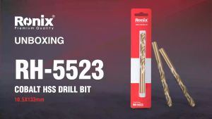 Ronix Tools (RH-5501 to RH-5528) Premium Quality German Technology | 5% Cobalt M35 HSS Metal Drill Bit for Steel Stainless Metal Wood Plastic | 1mm | 1.5mm | 2mm | 2.5mm | 3mm | 3.2mm | 3.5mm | 3.75mm | 4mm | 4.2mm | 4.5mm | 5mm | 5.5mm | 6mm | 6.5mm | 7m