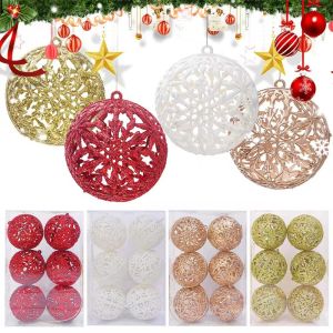 6ซม.1กล่องคริสต์มาสคริสต์มาสตกแต่งXmas Treeจี้เครื่องประดับตกแต่งบ้านNavidadใหม่ปี2025 Party Supplies