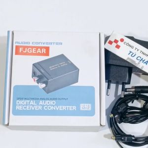 Bộ quang Optical Audio Converter FJGEAR Digital to Analog + Cáp Optical (Toslink to AV)