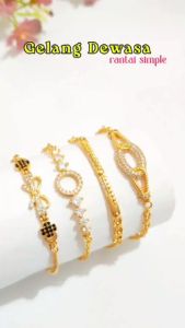 GL 133 - Gelang Xuping Dewasa Gelang Jurai Rantai Love Terbaru Perhiasan Wanita Lapis Emas Imitasi 18k - Cute