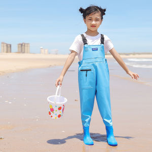 Bộ Đồ Câu Cá Chống Nước Toàn Thân Cho Trẻ Em Gear Exploration Beach Splash Proof Quần Yếm Với Giày Bốt Lý Tưởng Để Khám Phá Biển