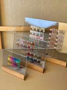 Wooden Acrylic Nail Polish Display Stand Original Wood Real Wood Nail Art Studio Storage Organizer Beauty Tool Exhibition Rack
