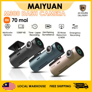 70mai M300 Dashcam Car Recorder 3MP 1296P 140 FOV WDR App&Voice Control Parking Mode Emergency Recording/Loop Recording Dash Camera With 32G/64G/128G TF Card