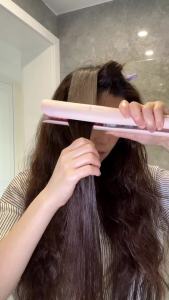 MinHuang | Steam Hair Straightener Steam Sesh Reduces Damage Nourishes Hair & Expedites Straightening Flat Iron with Press Smooth