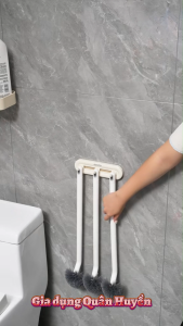 Cọ vệ sinh ECOCO Tặng Kèm Móc Dán treo tường thế hệ mới đầu cọ chữ S dễ dàng làm sạch cán dài cao cấp 25044