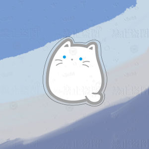 Acrylic Cat Shaped Paper Clip Double Sided Cute Cartoon Cat Office Document Clip File Folder Notebook Decorations Business Supplies