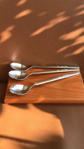 MADE IN JAPAN - Combo 03 Muỗng/ Thìa Cơm Thanh Lịch Siêu Đẹp Bền Inox 304 Chống Gỉ Sét
