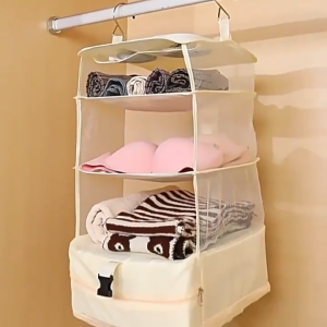 RakanKu MALAYSIA Suitcase Travel Bag Organizer 4 Layer Hanging Clothes Storage Bag Wardrobe Organizer Beg Clothes Storage Foldable Compact Beg Penyimpan Pakaian 行李箱收纳袋
