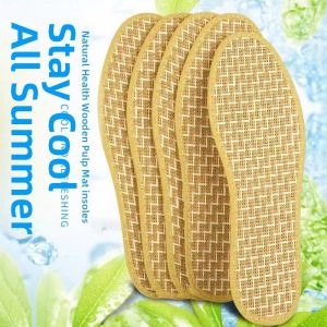 Cool Woven Grass Mat Shoe Insoles Deodorizing Breathable Sweat Absorbent Four Season Odor Control Mesh Comfortable Mens Summer Artemisia