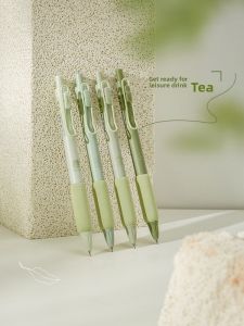 MONLEYTA | Japanese High School Student Dedicated Clickable Neutral Pen ST Tip Quick Dry Smooth Question Brush Pen 0.5mm Exam Student High Aesthetic Ins Stationery Black Pen Round Ball Pen Black Ink Core Water Pen Carbon Pen