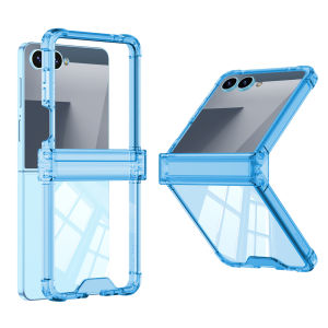 Four-corner Anti-drop All-inclusive Hinged Transparent Phone Case For Samsung Galaxy Z Flip 8 7 Z Flip8 Shcokproof Clear Cover