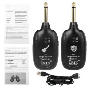 IRIN | IRIN A8 Đàn Guitar Bộ Thu Phát Không Dây Mini Tích Hợp Sạc Đàn Guitar Điện Hệ Thống Không Dây Đen/Hồng/Xanh Dương