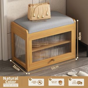 Tech Fabric Multi-Function Shoe Storage Bench