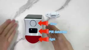 Còi Báo Động Năng Lượng Mặt Trời Tuya WiFi 2 Trong 1 120dB Không Dây Ngoài Trời Chống Nước Tích Hợp Cảm Biến Chuyển Động PIR Dùng Cho An Ninh Gia Đình Và Trang Trại