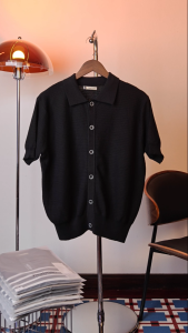 NEATMAN เสื้อคาร์ดิแกนแขนสั้น ผ้า knit รุ่น Weave Cardigan Knit Shirt