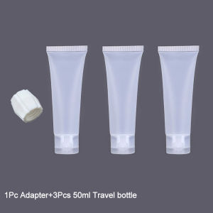 3Pcs Travel Bottles+ AdaptersLeak-Proof Toiletry Set For Travel Portable 15/30/50ml Refillable Bottle Carry-On Empty Bottle