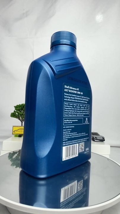 Shell Advance AX7 Matic SAE 10W-30 800ml API SN JASO MB Oli Motor Mesin Bensin Pelumas Synthetic Active Cleansing Technology Original