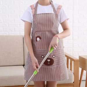 Abee Pr-574 Korean style Celemek kain apron celemek masak dapur motif beruang