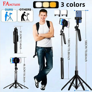FANGTUOSI 1800mm Tripod for Smartphone CameraTripods Stand with Bluetooth shutter Wireless Selfie Stick brackets Phone Holder