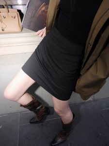 Black High-Waist Mini Skirt Womens New Style Short A-Line Skirt High-End Sensation Skirt Pants One-Step Wraparound Skirt