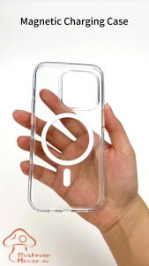✅【SG】Clear Magnetic Phone Case | for iPhone 17 16 15 14 13 Pro Max Plus Air | Wireless Charging Shockproof PC TPU Airbag Protective Cover | Transparent Anti-Yellowing Case with Camera Screen Protection