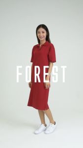 Forest Ladies Cotton Interlock Polo Dress Women Casual Short Sleeve Dress - 880011