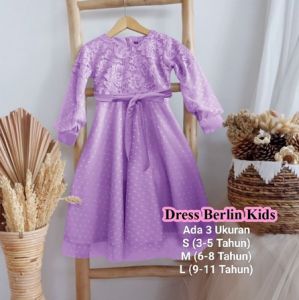 Pakaian Gamis Anak Terbaru / Dress Berlin Kids 3-11 Thn / Gamis Anak Perempuan Kondangan