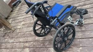 Smile Manila Wheelchair for Senior Sale Adult Folding Standard Household Portable Trolley 13kg Lightweight Aluminum Alloy Steel Structure Safe Load-bearing 200KG for travel with wheels wheelchair for adult solid anti-skid tires with brake wheel chair