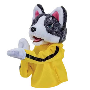Mô Hình Chó Husky Kung Fu Có Âm Thanh Mô Phỏng Động Tác Đấm Bốc Đồ Chơi Cho Trẻ Em Chơi Và Biểu Diễn