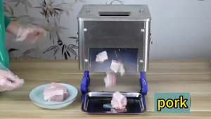 เครื่องหั่นเนื้อไฟฟ้า รุ่น QSJ ช่องใส่ 1 ช่อง ตัดสไลด์เนื้อ ผัก ผลไม้ ทำเนื้อแดดเดียว เนื้อสไลด์ ฯลฯ