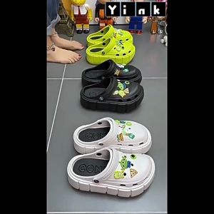 Yink Sandal Baim Tinggi Jibbitz 7.5cm Tebal Rabbit Premium Terbaru EVA Sendal Wedges Wanita Elegan Kekinian Korean Style Cewek Perempuan Dewasa