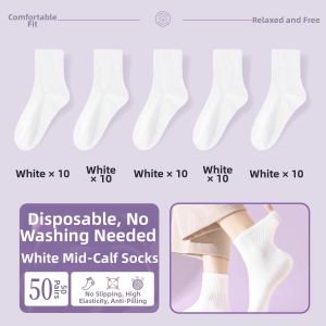 TUROU | Sweat Absorbing & Odor Resistant No Wash Disposable Socks