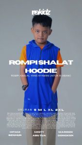 ROKIDZ HOODIE ANAK Rompi Sholat Shalat Solat Anak Rokidz by ROSAL - Hoodie Junior dengan 5 Ukuran (S-XXL) (EXPORT)