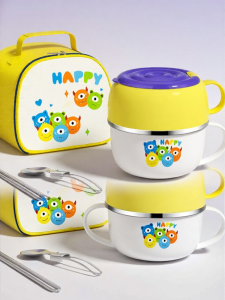 WANGLIMIAO | Child Personal Stainless Steel Lunch Box