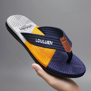 แฟชั่นผู้ชาย Flip Flops สไลด์ฤดูร้อน Anti-Skid รองเท้าแตะชายหาดกลางแจ้งรองเท้าแตะชายในครัวเรือนสไลด์สําหรับชาย