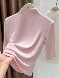 GEBOFU | Boat Neck Short Sleeve Lightweight TENCEL Knit Top
