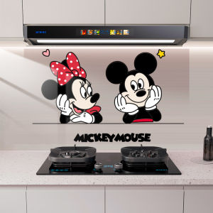 Kitchen Oil-Proof Stickers Fireproof High-Temperature Resistant Thick Wall Decorations Cartoon Mickey Appliance Decals