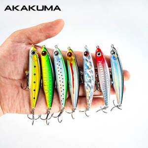 AKAKUMA | 7Pcs Sinking Minnow Lure for Fishing 3.5g 5.5g 8g 12g 3D Eyes Fishing Swimbait Pencil Casting Lure with 2 Treble Hook