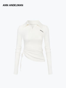 ANN ANDELMAN | New Spring Deconstructed Drawstring Collar Slimming Polo Shirt