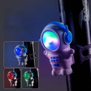 ไฟท้ายจักรยานเสือหมอบธีมนักบินอวกาศ-ไฟคำเตือนเกี่ยวกับการขี่จักรยานกลางแจ้งสำหรับกลางคืนไฟนำทางจักรยานจักรยานเสือภูเขา