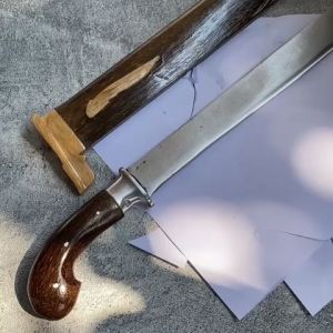 TGR golok berkebuntebasberat aren\\JATI dural panjang 50cm bahan baja per asli kuat dan tjm siap pakai