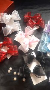 set 2 kẹp tóc/ cột tóc Nơ xoăn cho Bé.