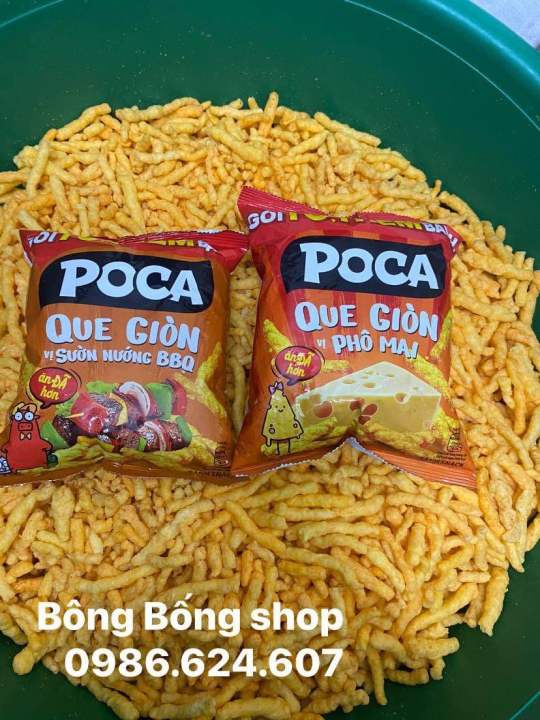 1kg snack phô-mai sườn nướng que giòn poca Snack Halal Cho Người